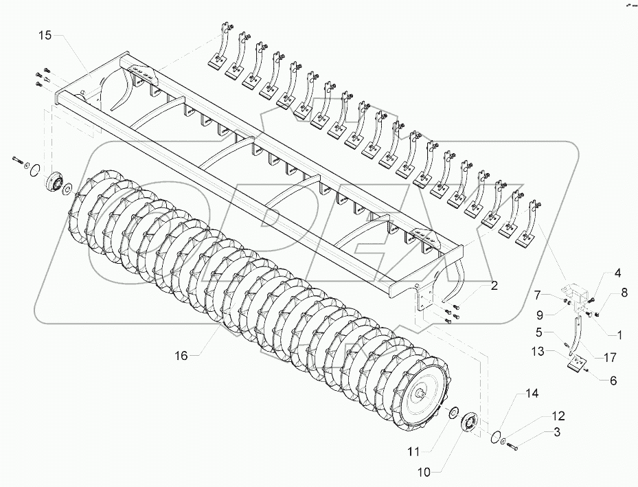  62210155 Trapeze packer roller