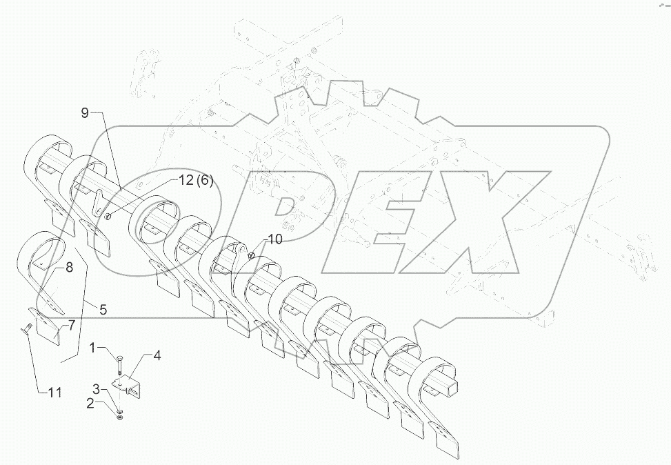  6127043 Leveling tine section