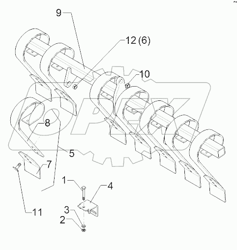  6127049 Levelling tine section front