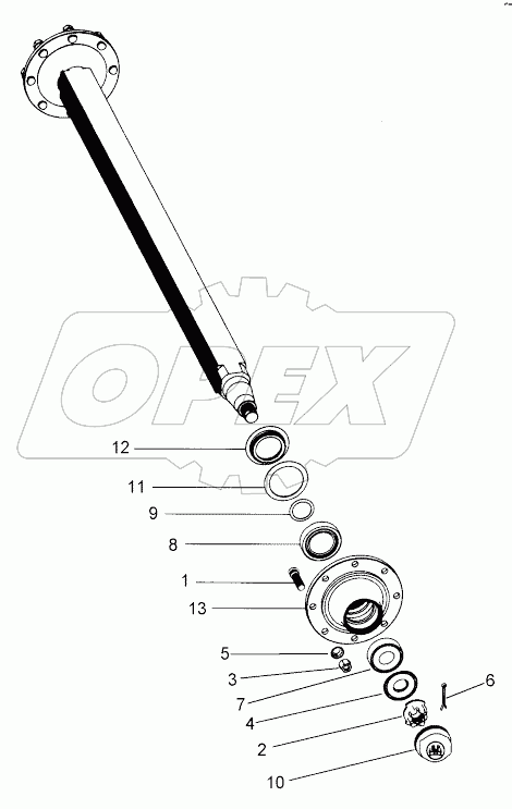  5508520 Running axle