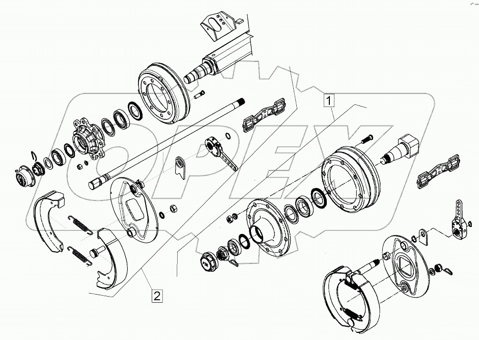 5508524 Braking axle