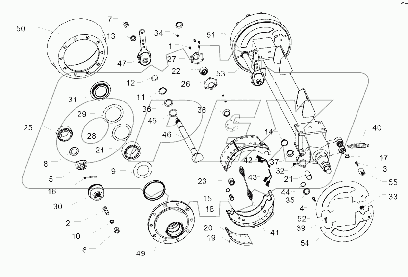  5508538 Braking axle