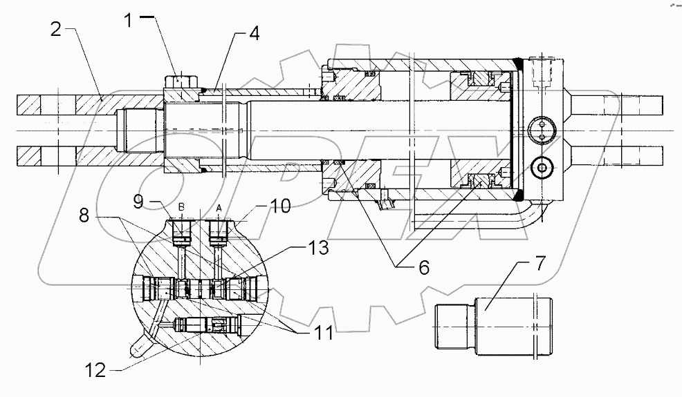 5752421 Swing-in ram