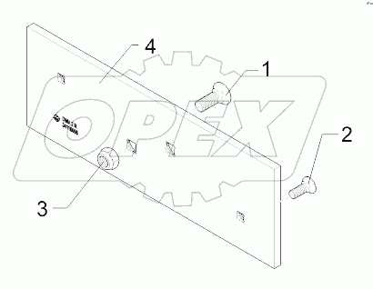 66710076 Landside with bolt