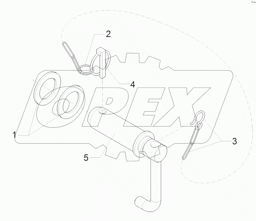 31310099 Top link pin, cpl.