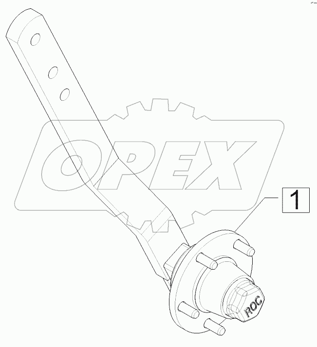 54810008 Wheel stalk with bearing