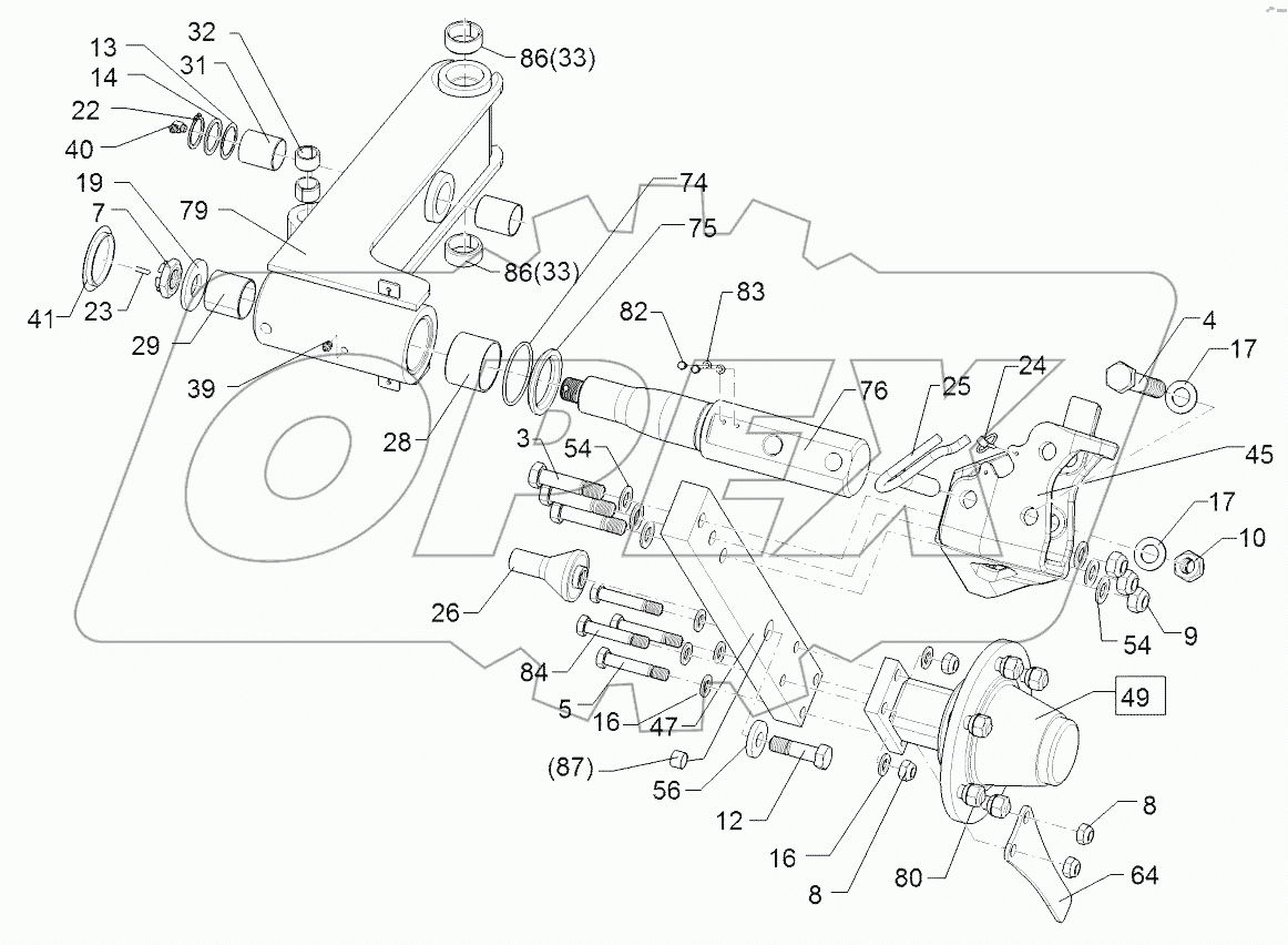 54910008 Wheel stalk