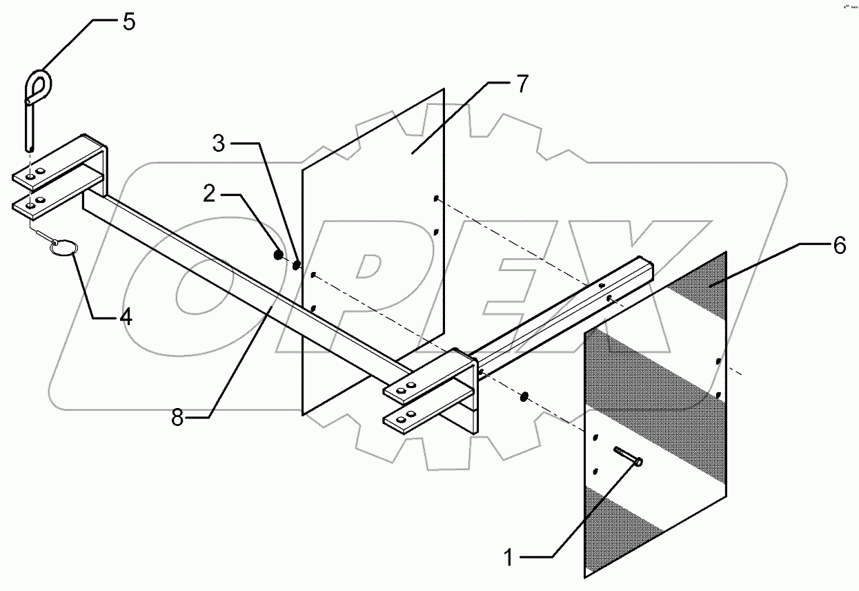 6701708 Lateral warning board