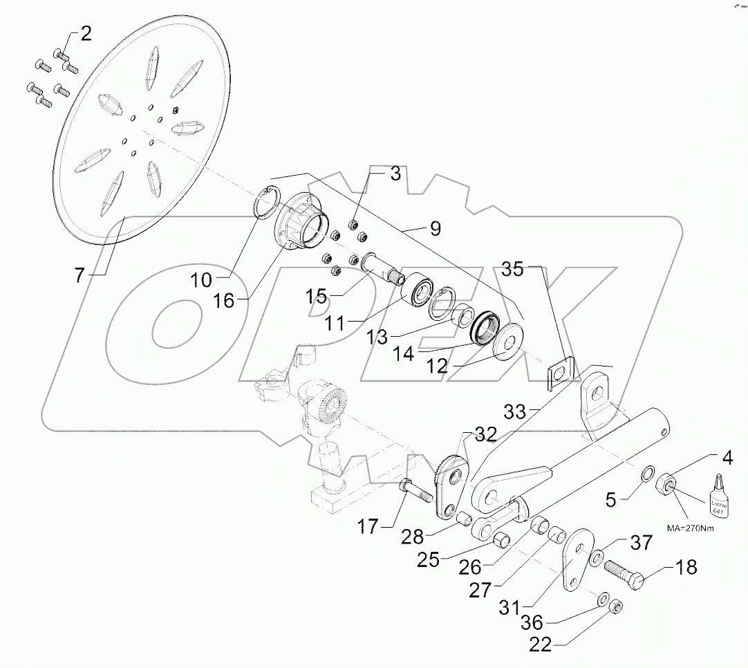 6579391 Swinging arm