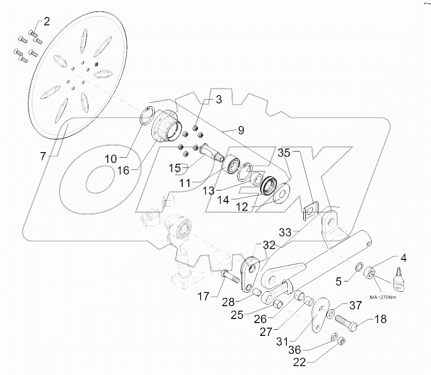 6579395 Swinging arm