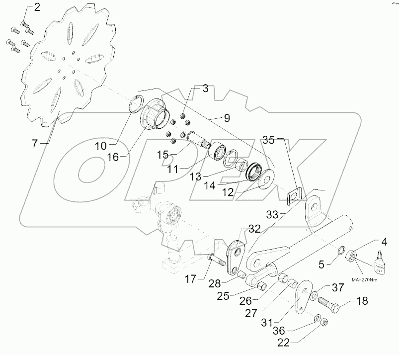 6579397 Swinging arm