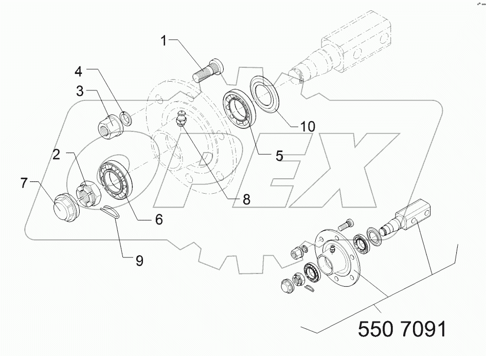  5507091 Running axle end