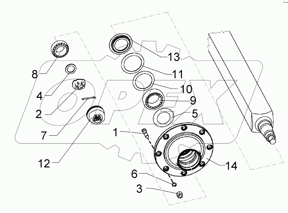  5508516 Running axle