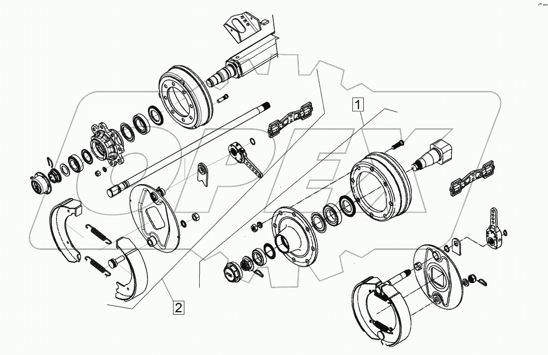  5508524 Braking axle