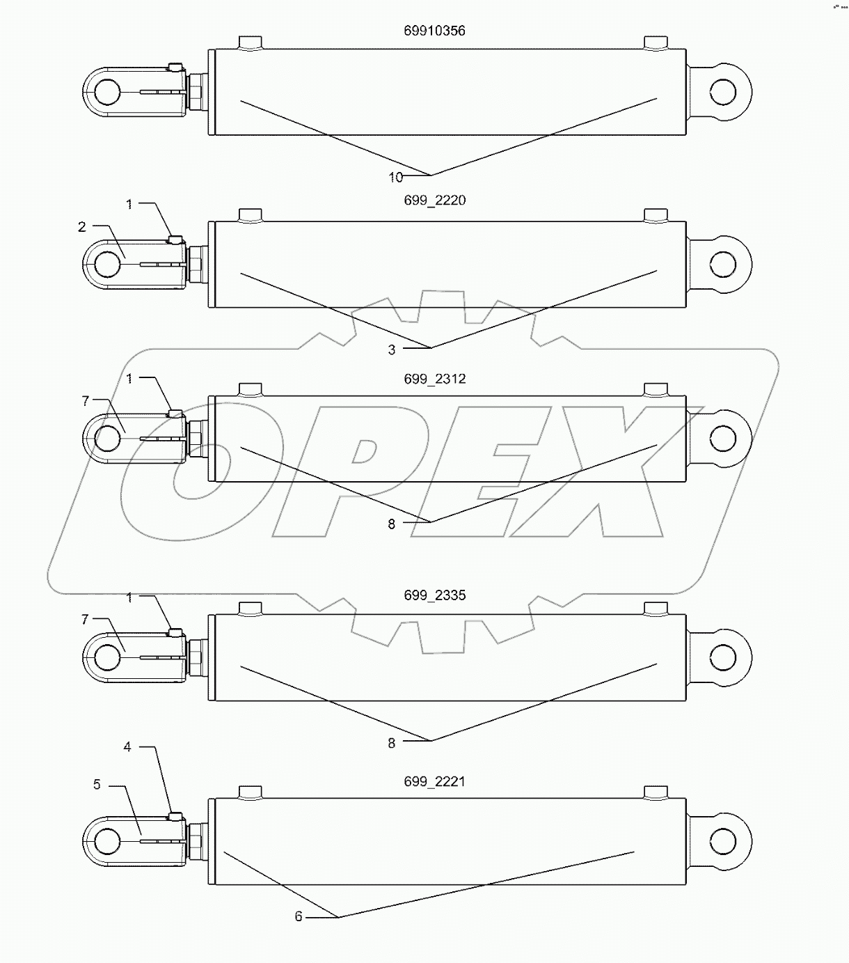 5752355 Hydraulic ram