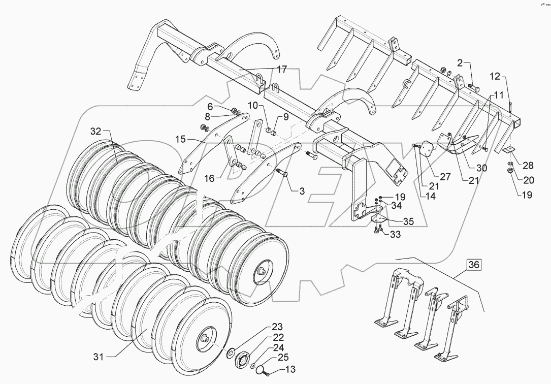  6227504 Packer profile roller