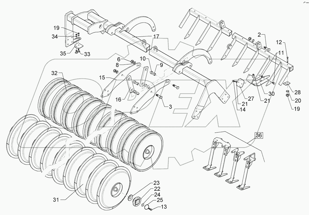  6227505 Packer profile roller
