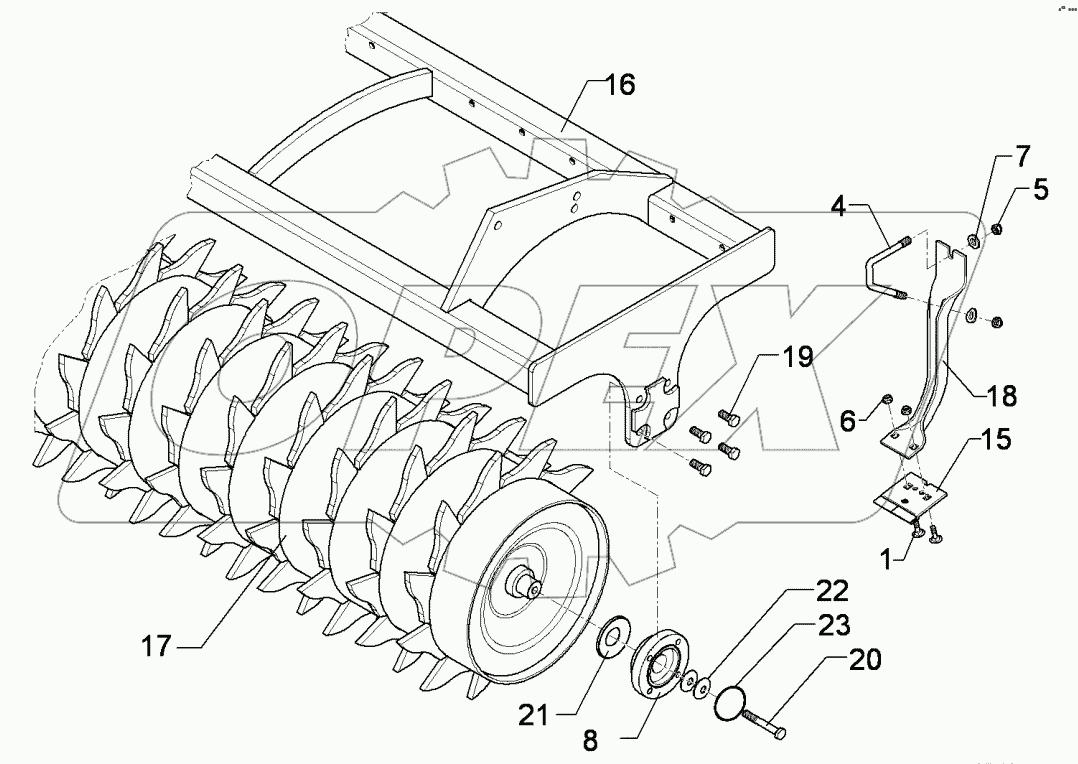  6227536 Packer roller