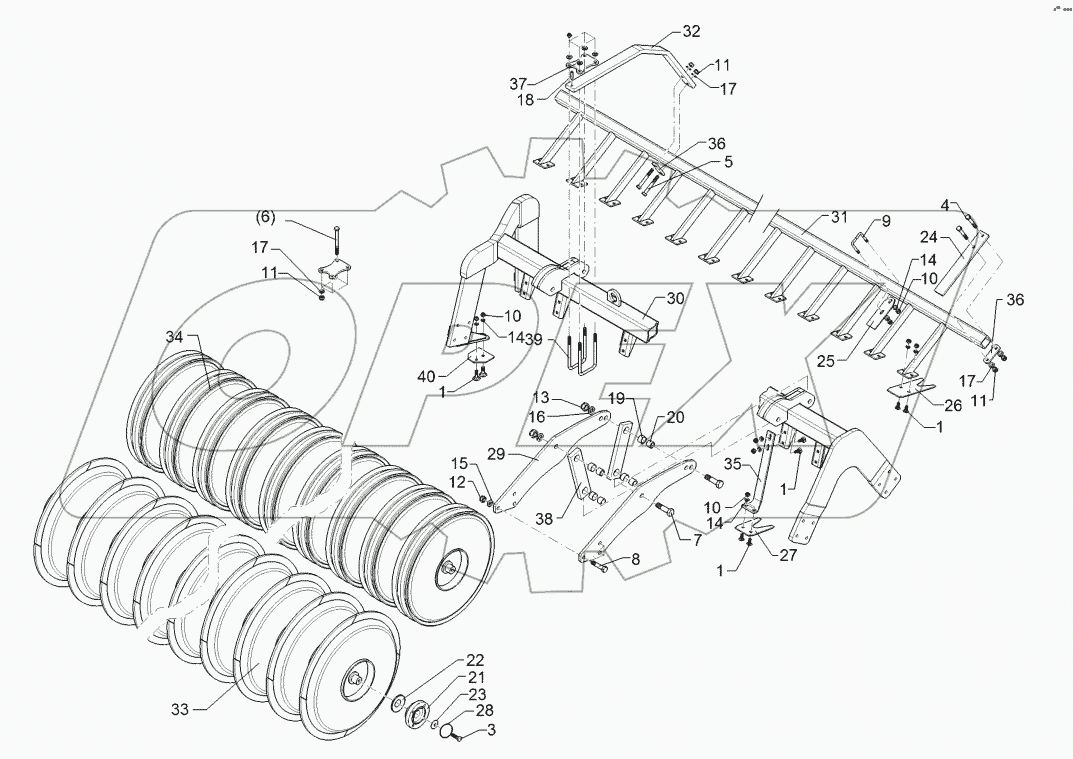  6227565 Packer profile roller