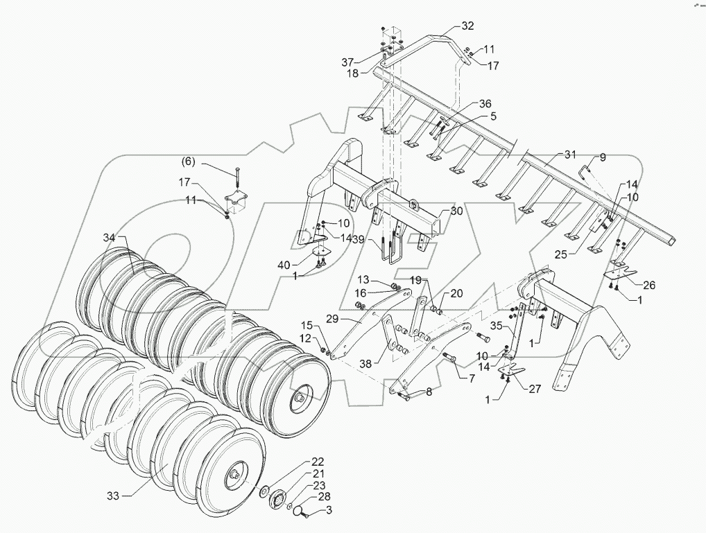  6227569 Packer profile roller