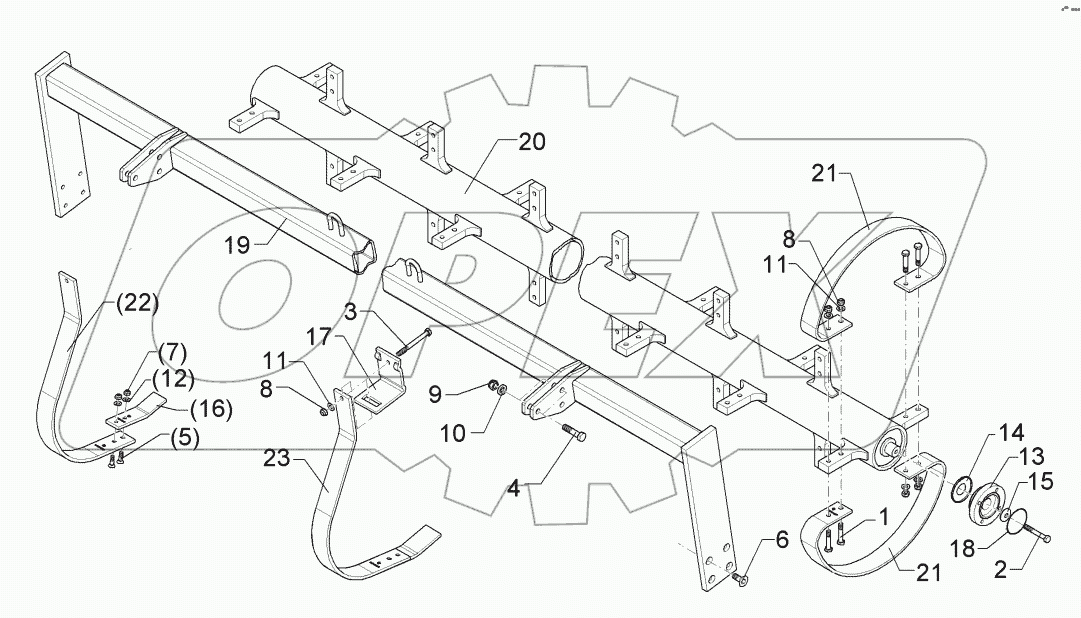  62210010 Flexring roller