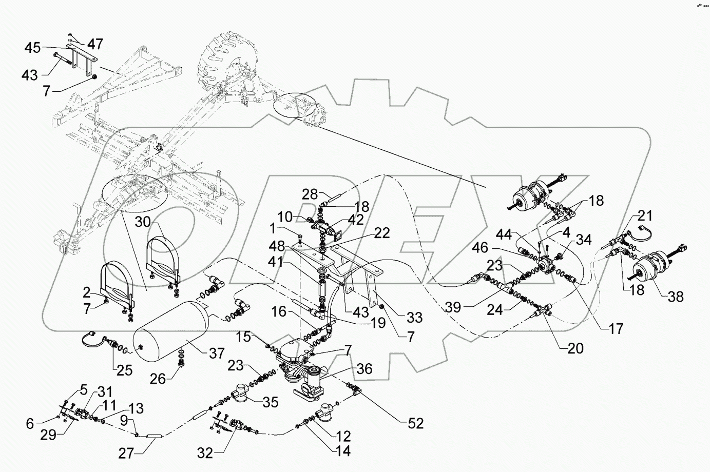  67710007 Compressed air brake