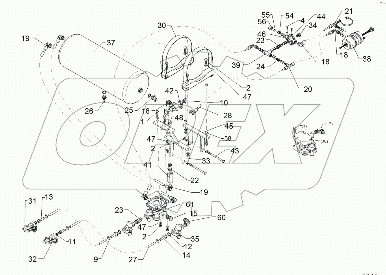  67710009 Compressed-air brake