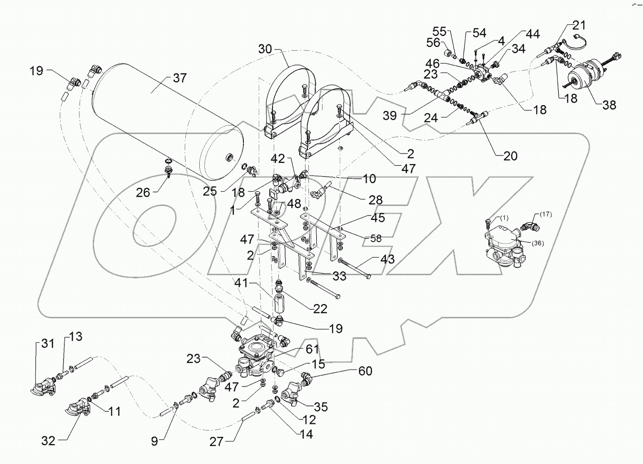  67710010 Compressed-air brake