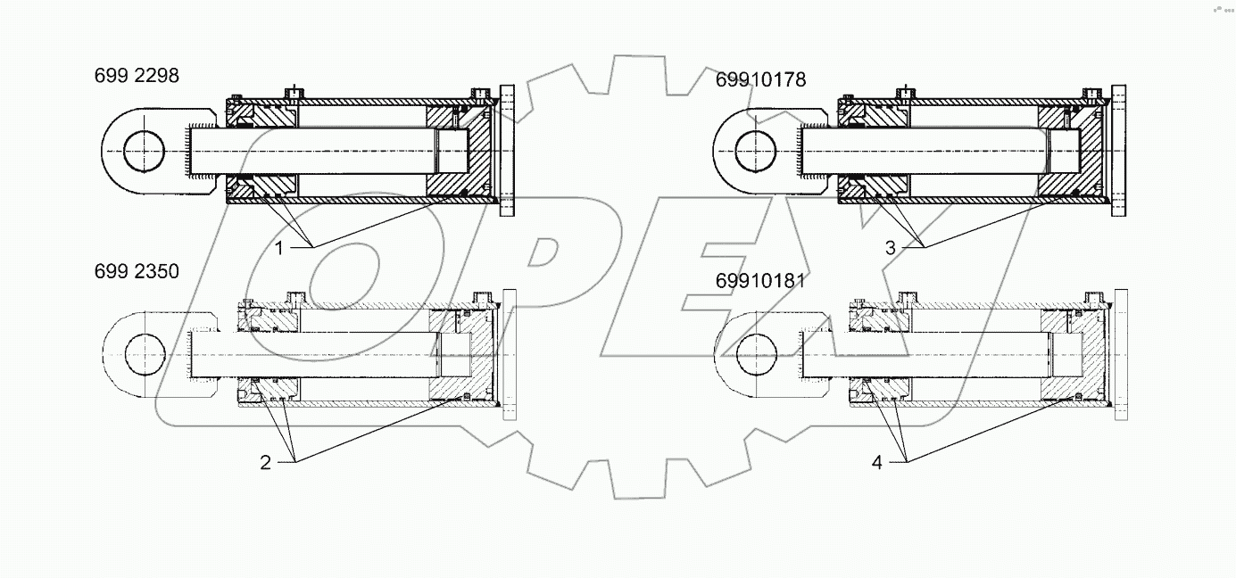  5752318 Hydraulic ram