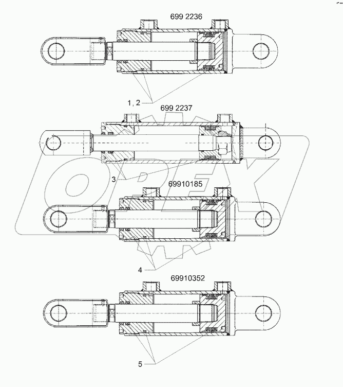  5752323 Hydraulic ram