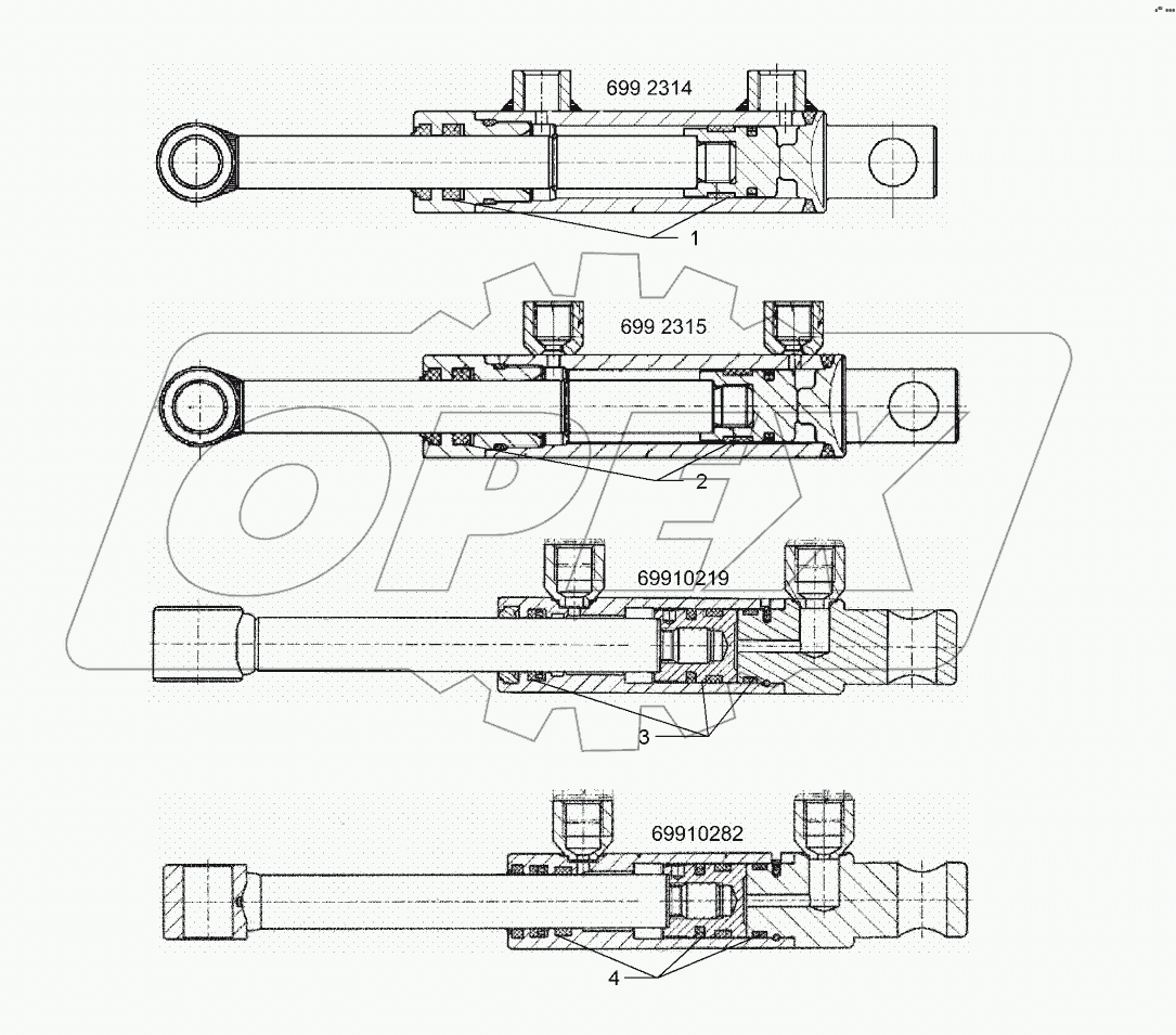  5752336 Hydraulic ram