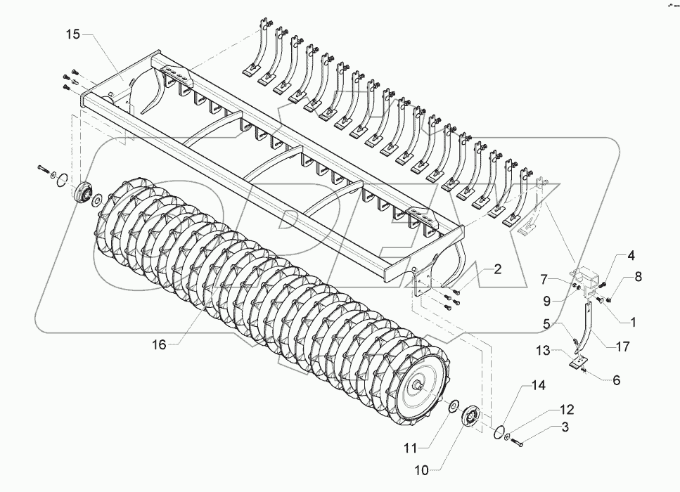  62210148 Trapeze packer roller