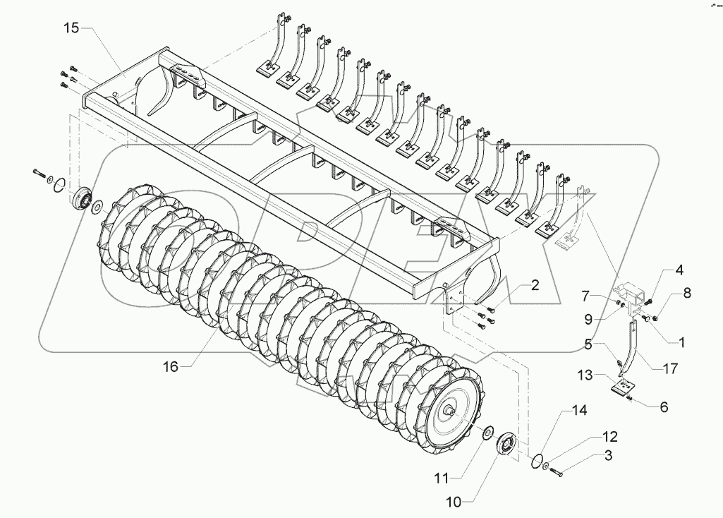  62210149 Trapeze packer roller