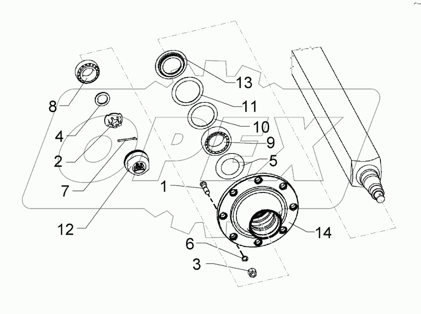  5508516 Running axle