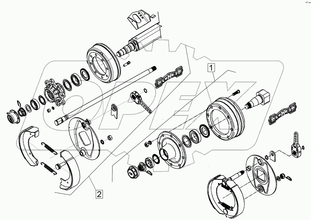  5508524 Braking axle