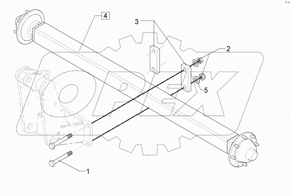  6508526 Running axle