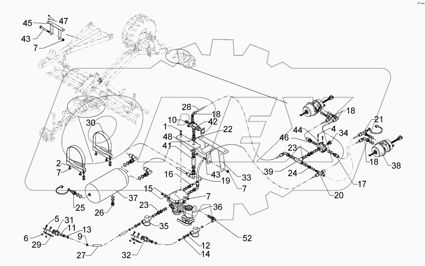  67710007 Compressed air brake