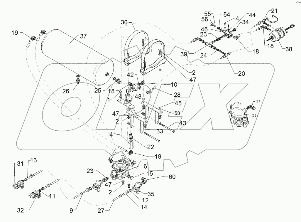  67710009 Compressed-air brake