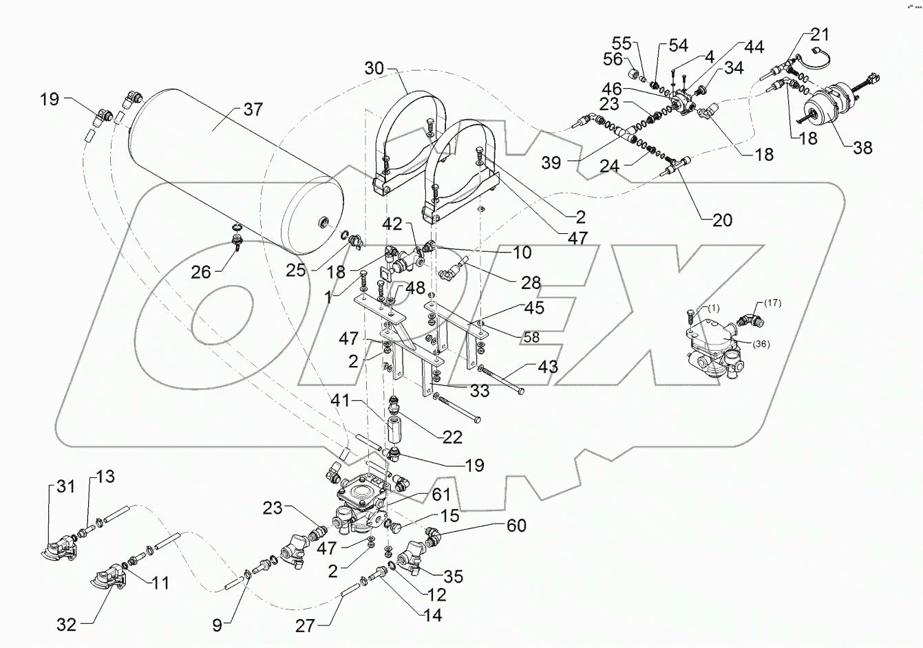  67710010 Compressed-air brake