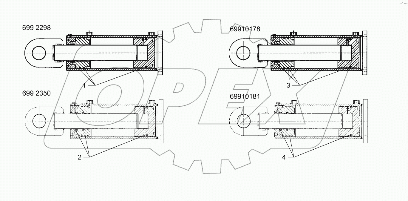  5752318 Hydraulic ram