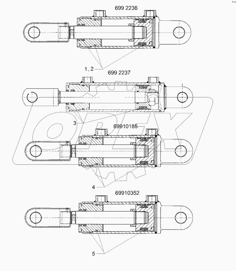  5752323 Hydraulic ram