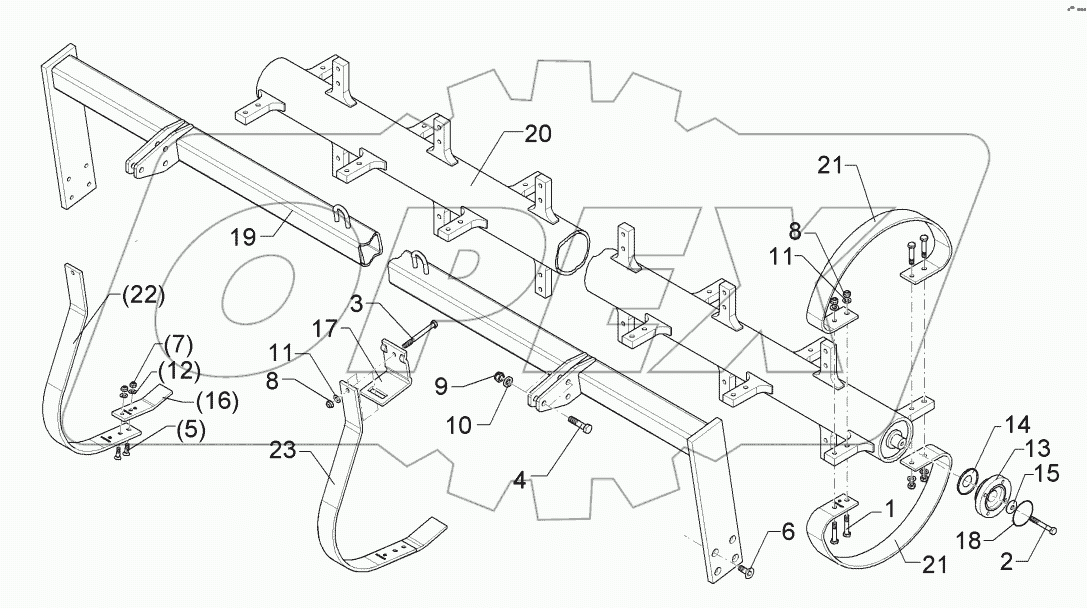  62210010 Flexring roller