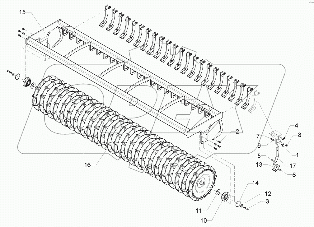  62210154 Trapeze packer roller