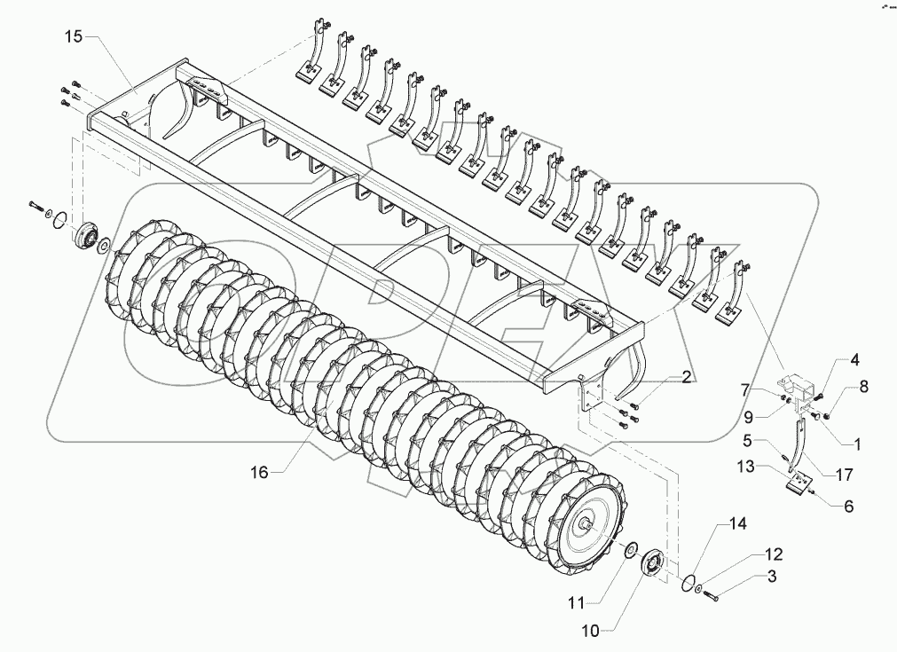  62210155 Trapeze packer roller