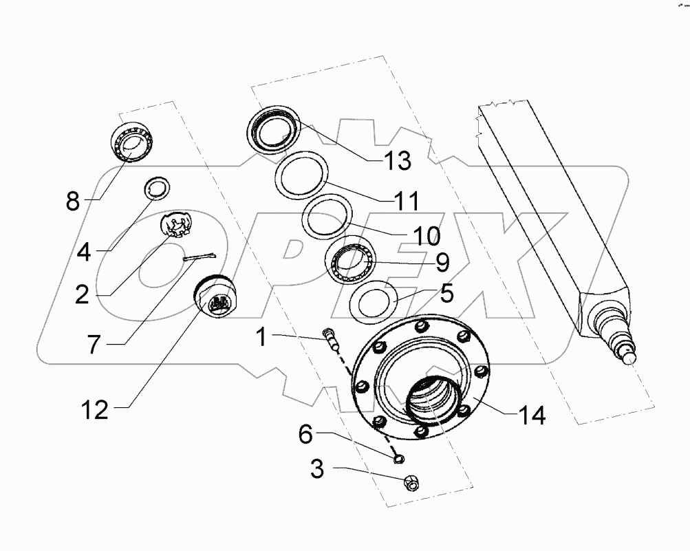  5508516 Running axle