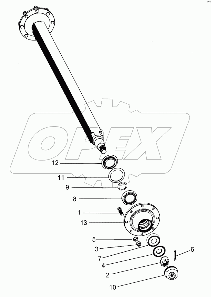  5508520 Running axle
