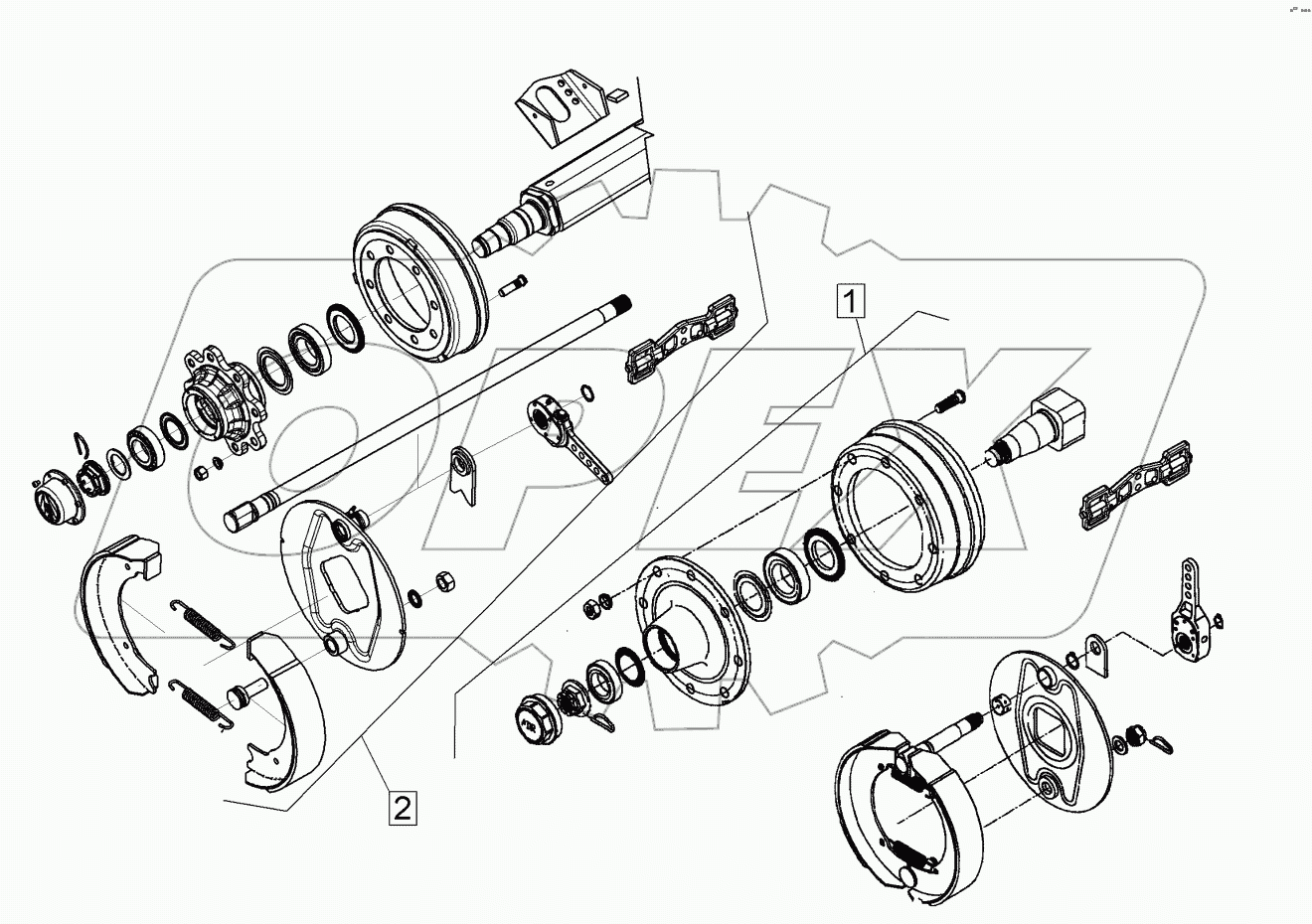  5508524 Braking axle
