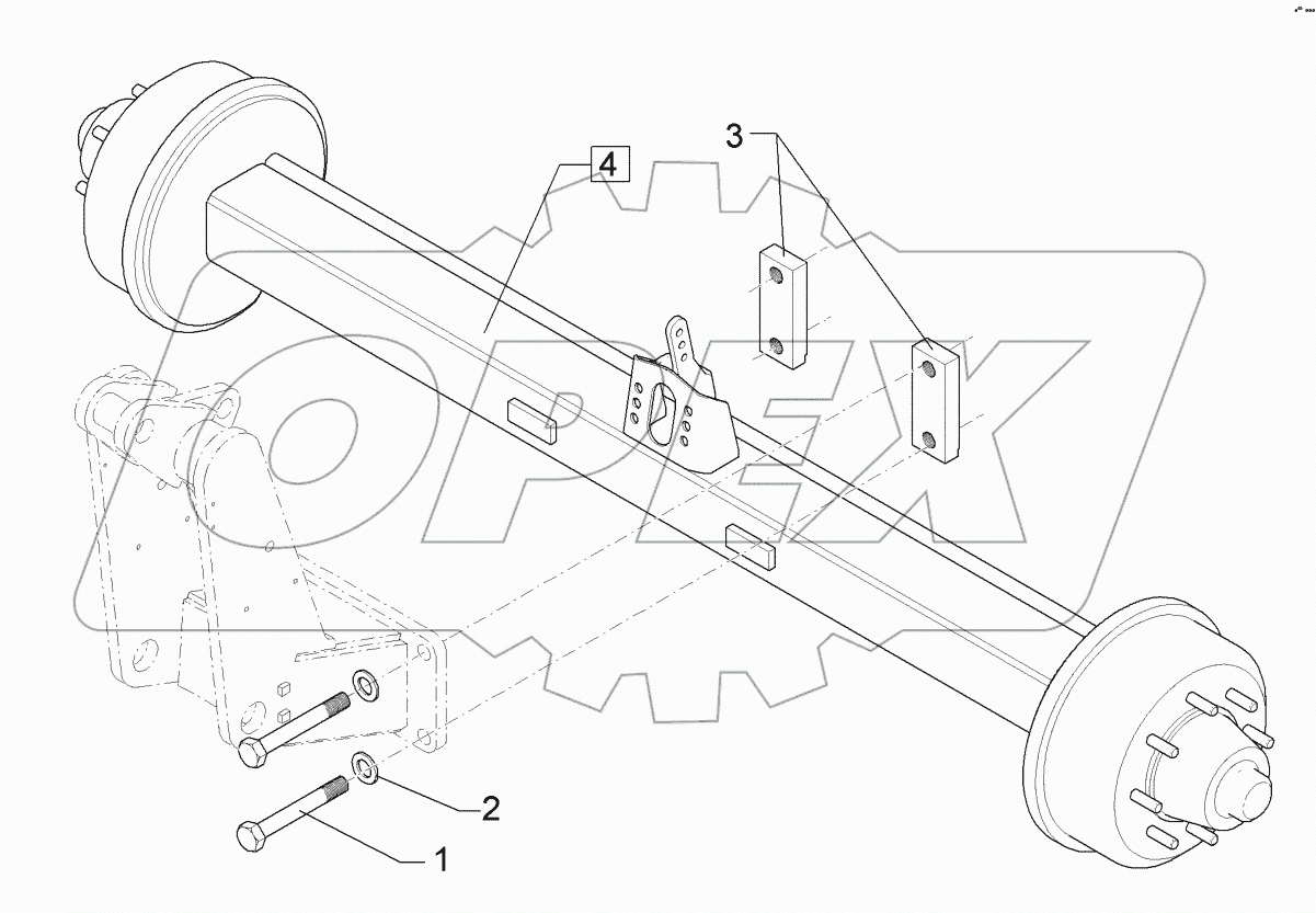  6508524 Braking axle