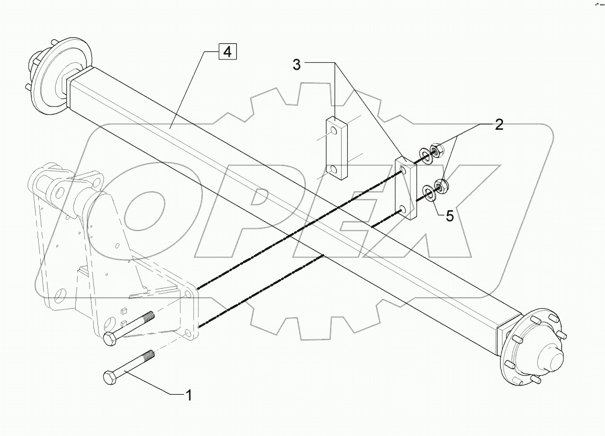  6508525 Running axle