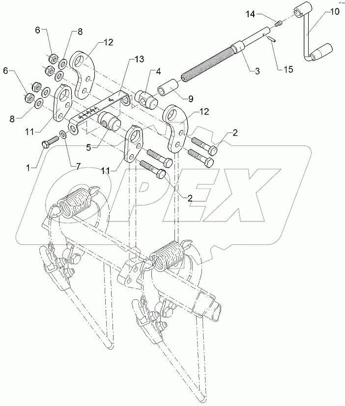  68210240 Harrow adjustment mec.
